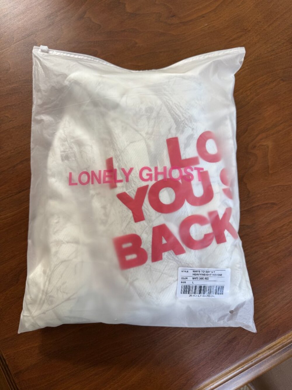 NWT Lonely Ghost Ways to Say ILY Heavyweight Hoodie - Picture 6 of 7